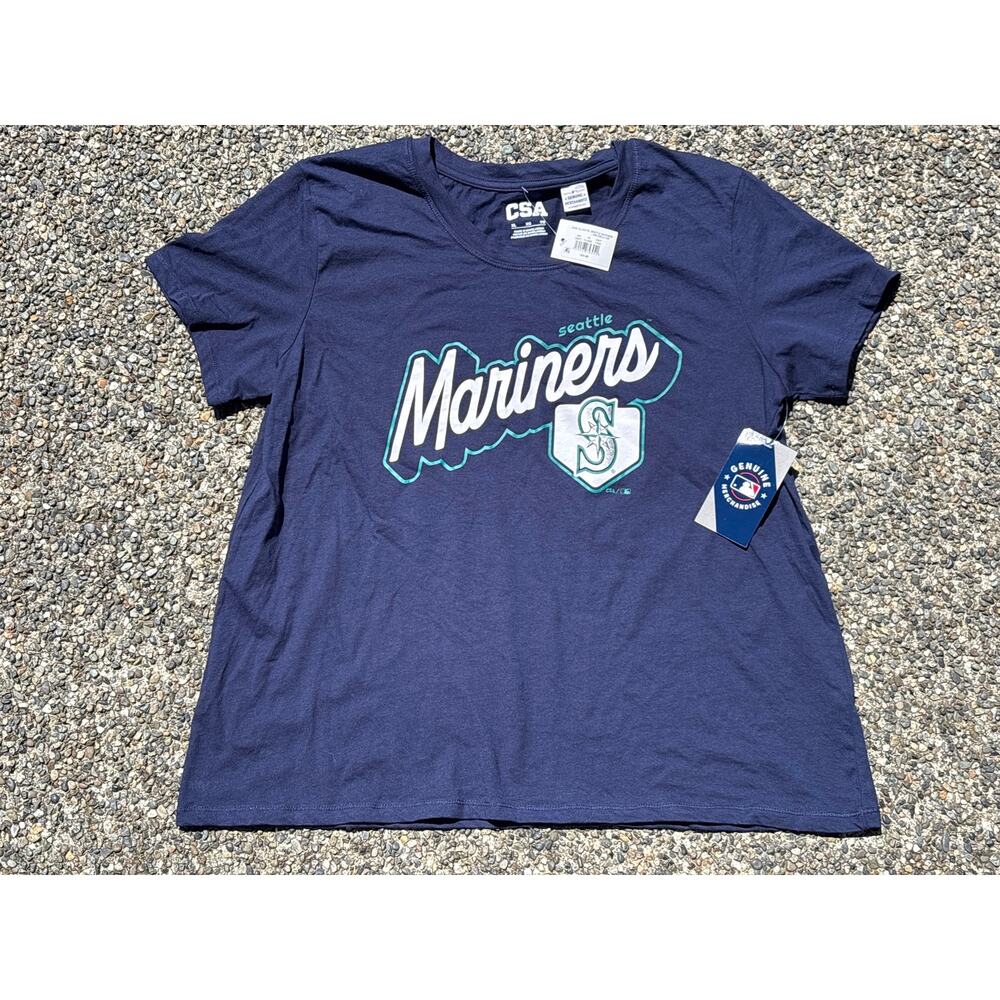 NWT Seattle Mariners MLB women’s shirt blue XL CSA Genuine baseball Merchandise
